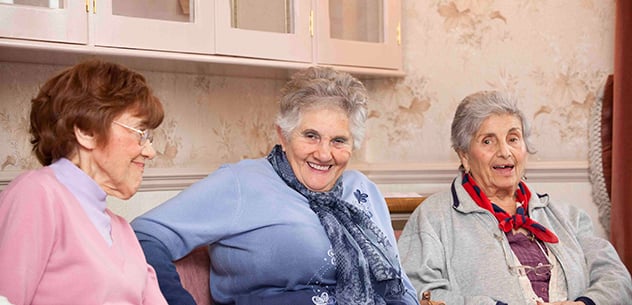 Three ladies sitting together