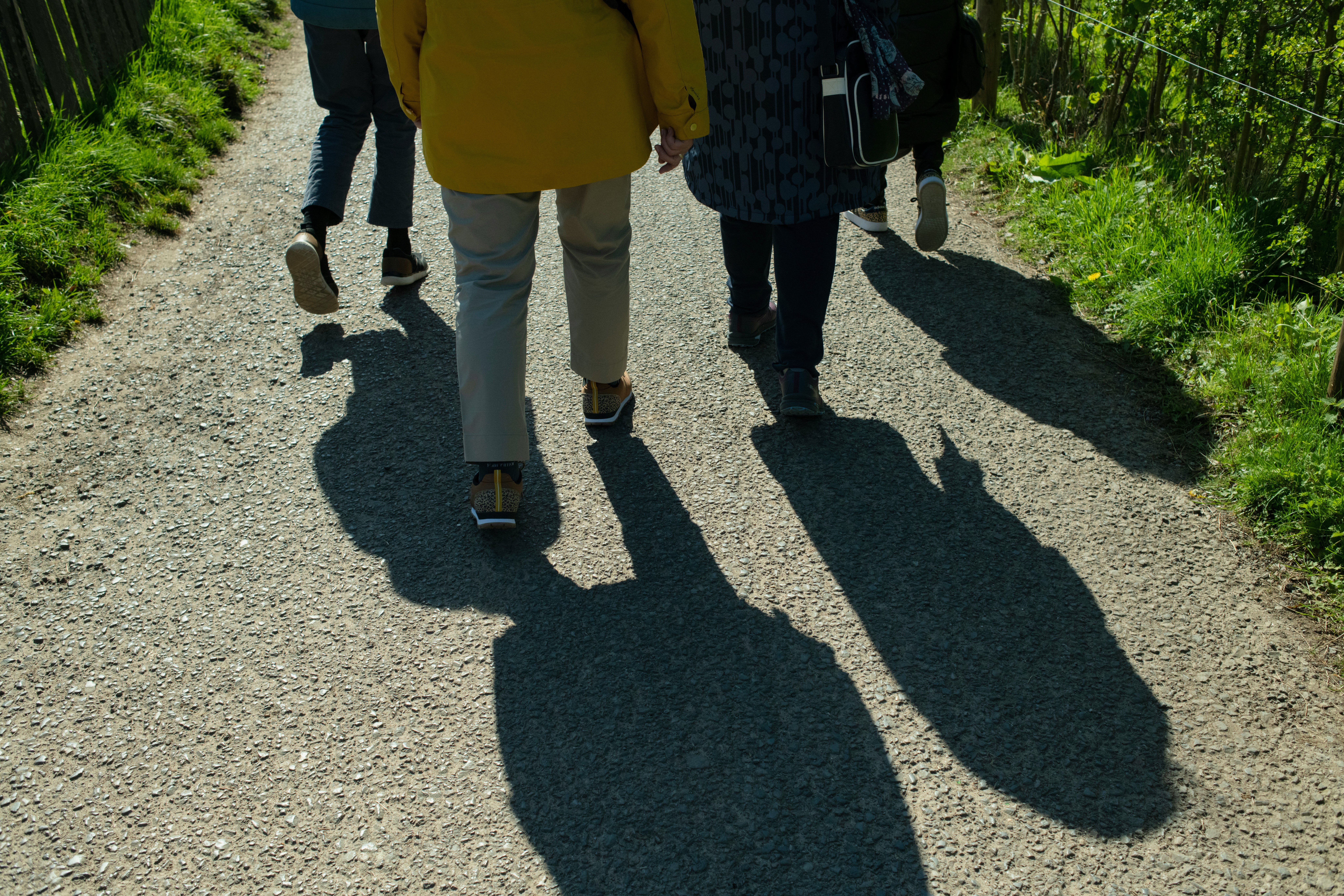 Photo of people's legs walking